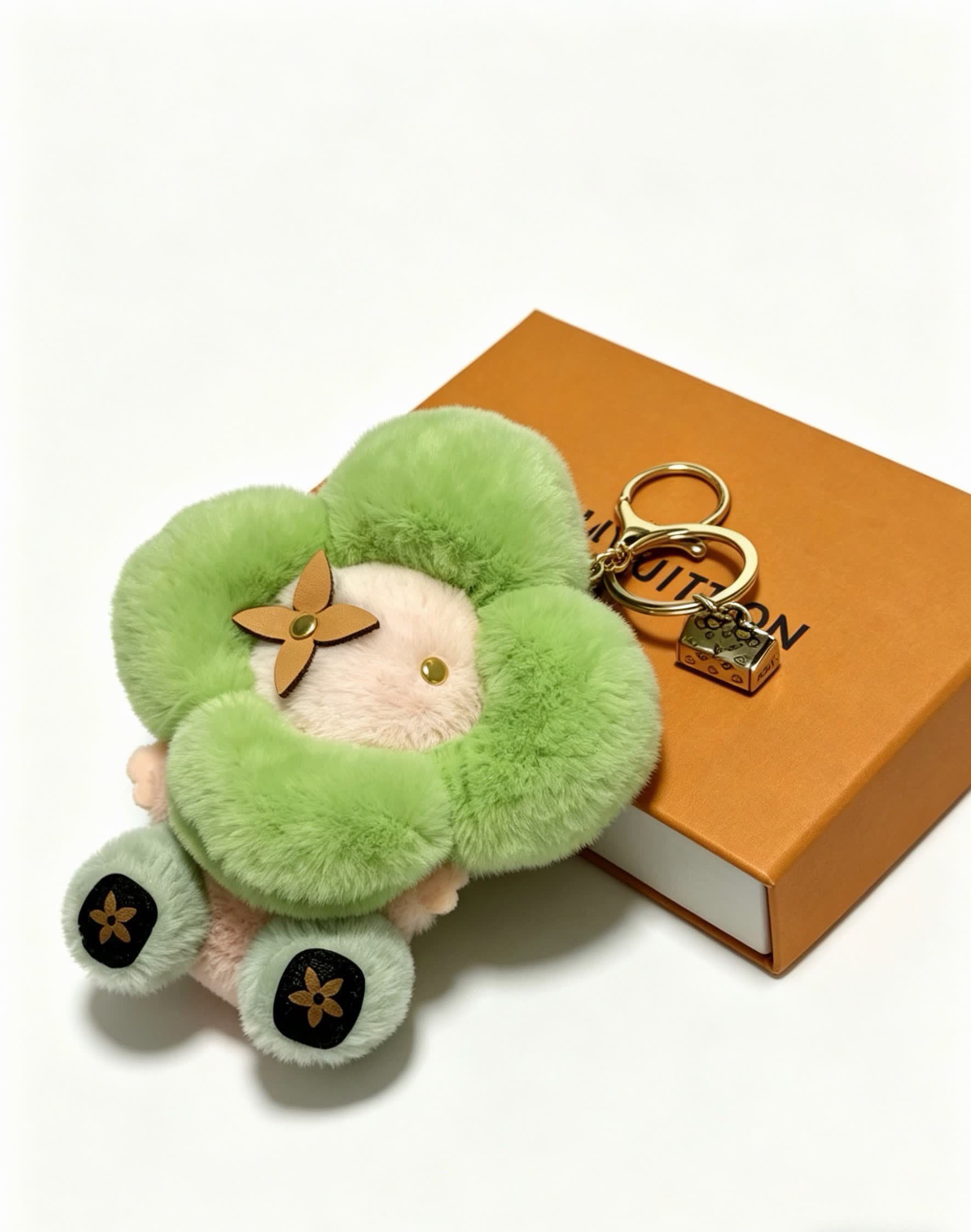 Louis Vuitton Green Flower Keychain